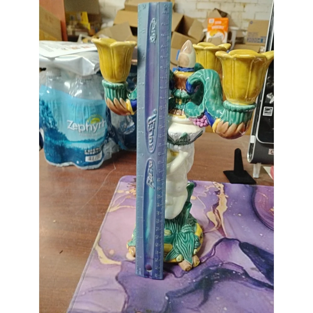 Danna Cullen Design Porcelain‎ Cherib Pillar Candelabra Zrike Co.